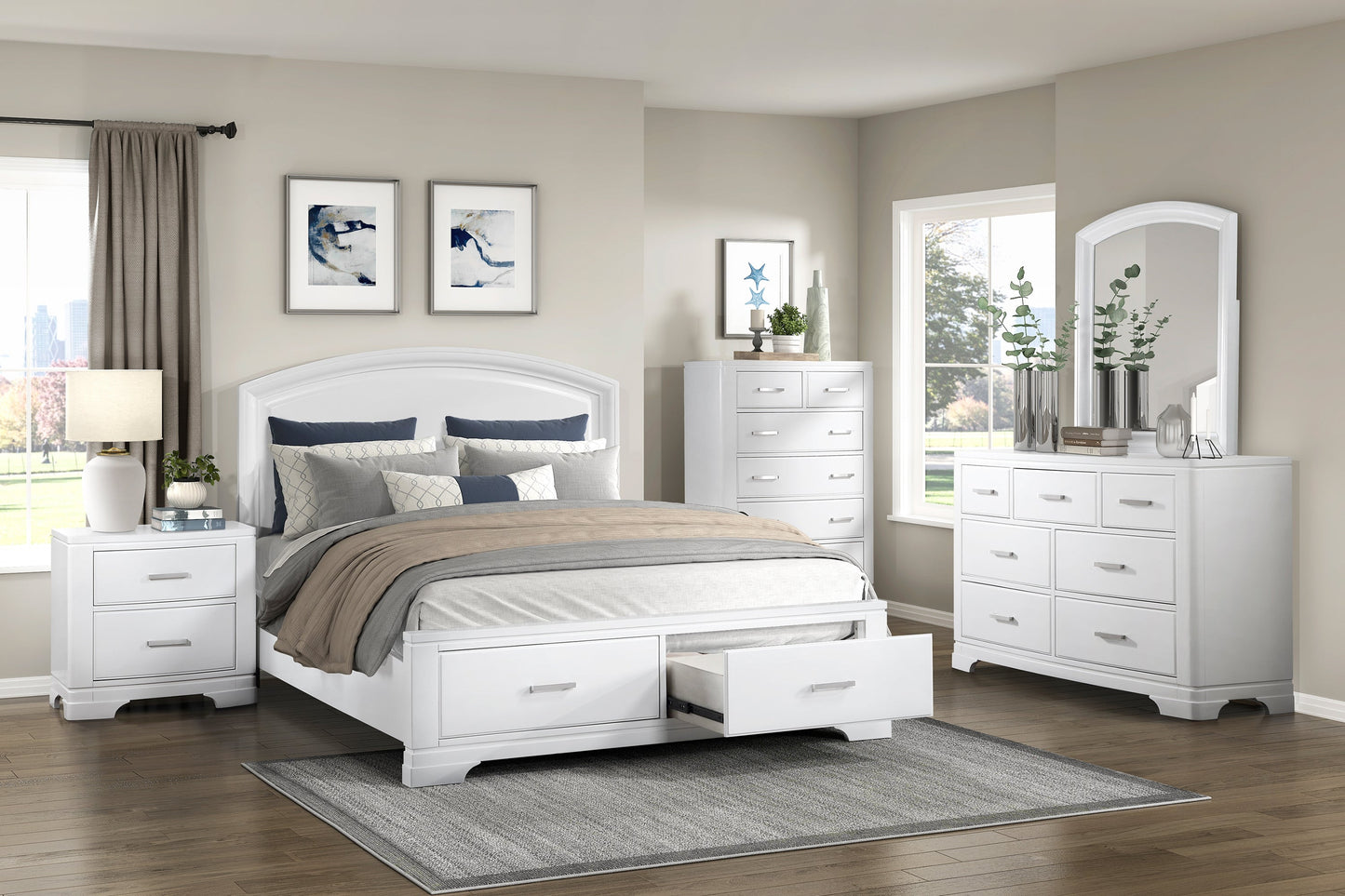 Collection de chambres à coucher Hudson White