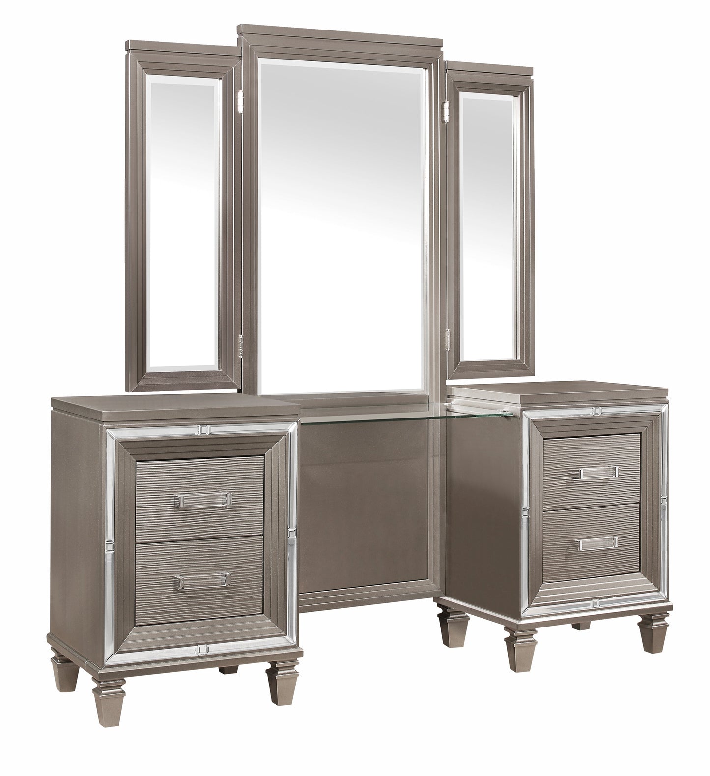 Collection de rangement pour chambre à coucher Tamsin gris argenté