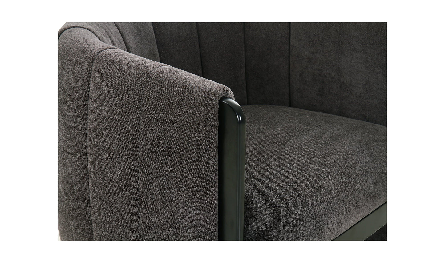 Fauteuil d'appoint Francis gris foncé