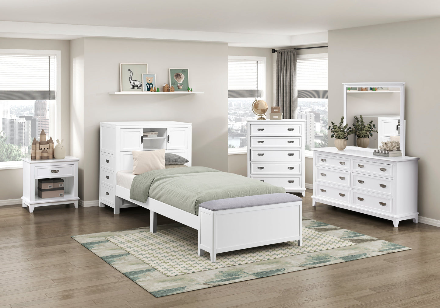 Collection de chambres à coucher Sloane White