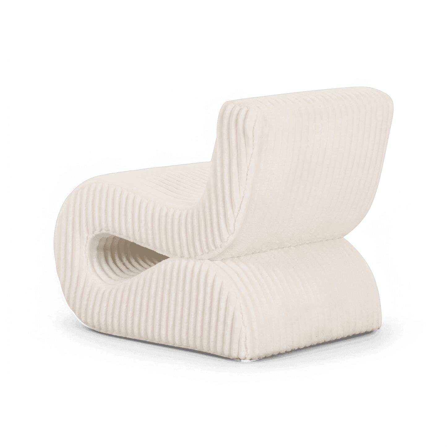 Fauteuil d'appoint en velours côtelé Amber beige