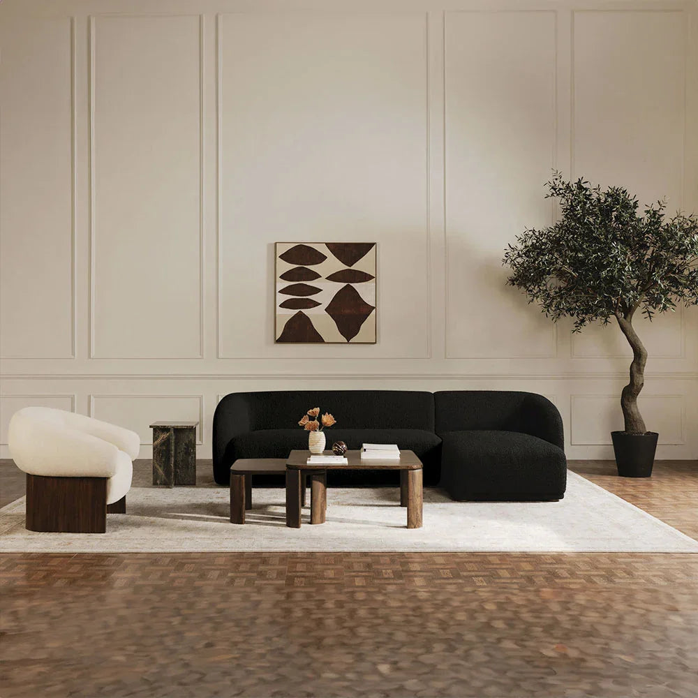 Canapé d'angle Nomad Black Boucle