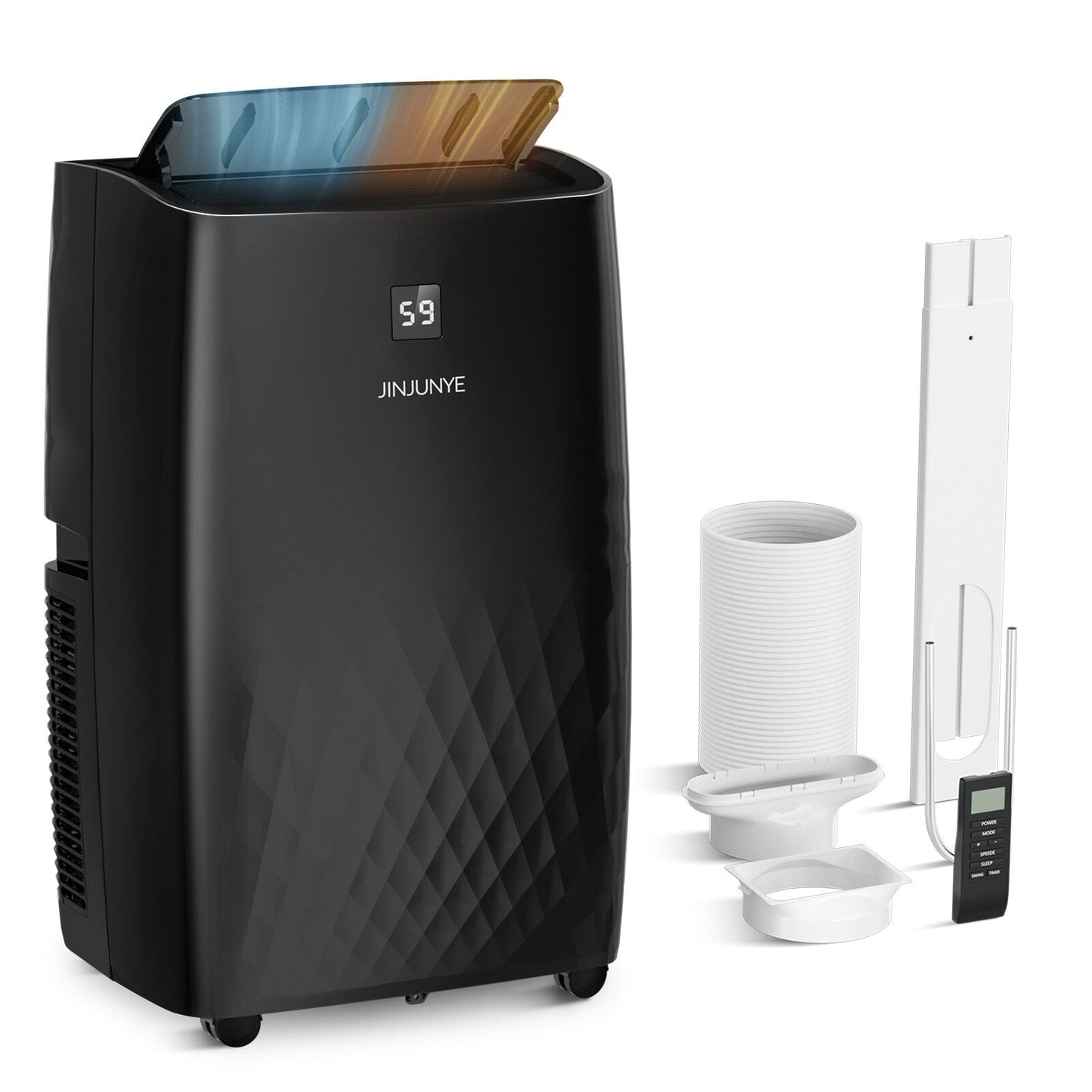 Climatiseur portatif avec chauffage – 12 000 BTU de refroidissement et 10 000 BTU de chauffage pour pièces jusqu'à 700 pi²