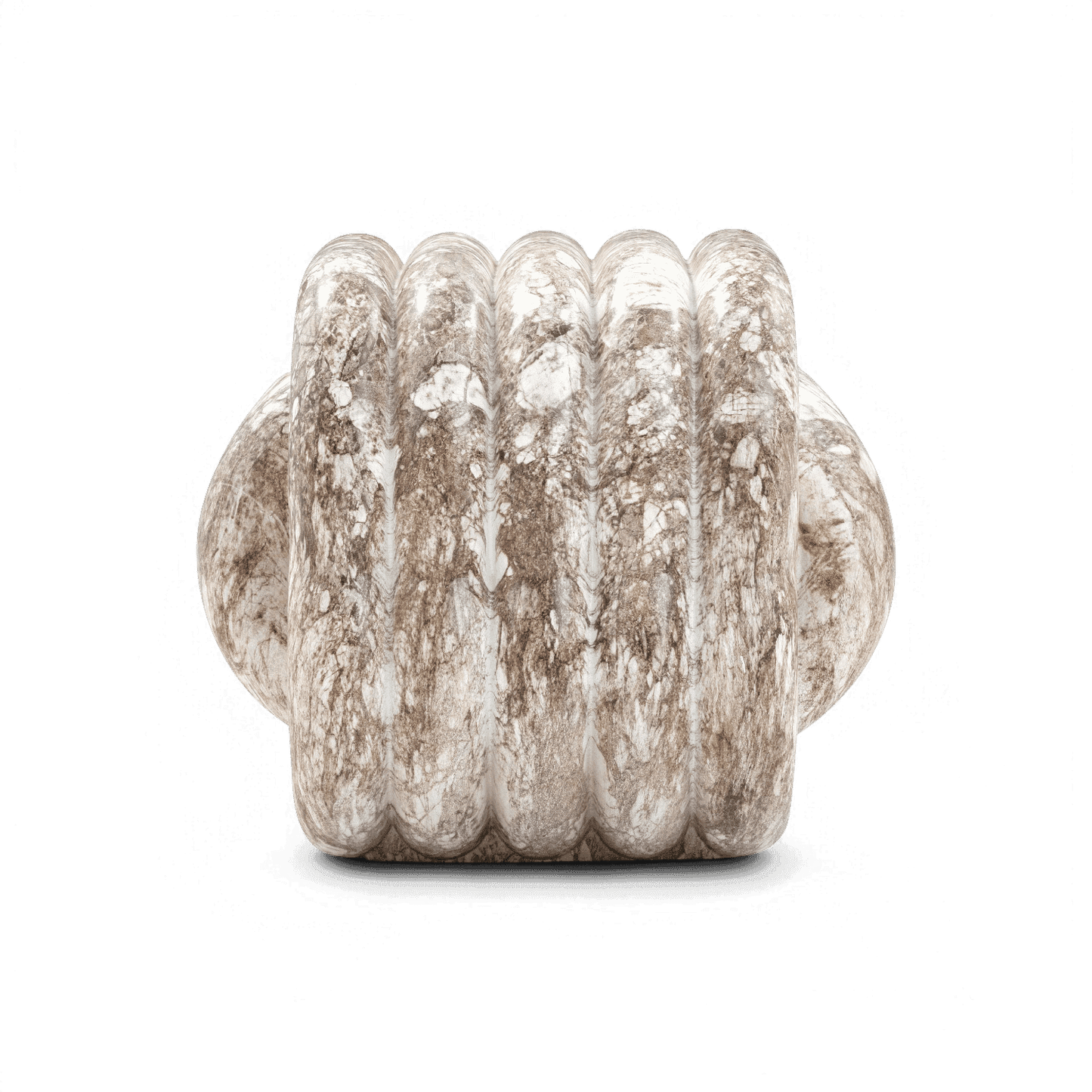 Tabouret d'appoint d'intérieur/extérieur en faux marbre Jasper Knot