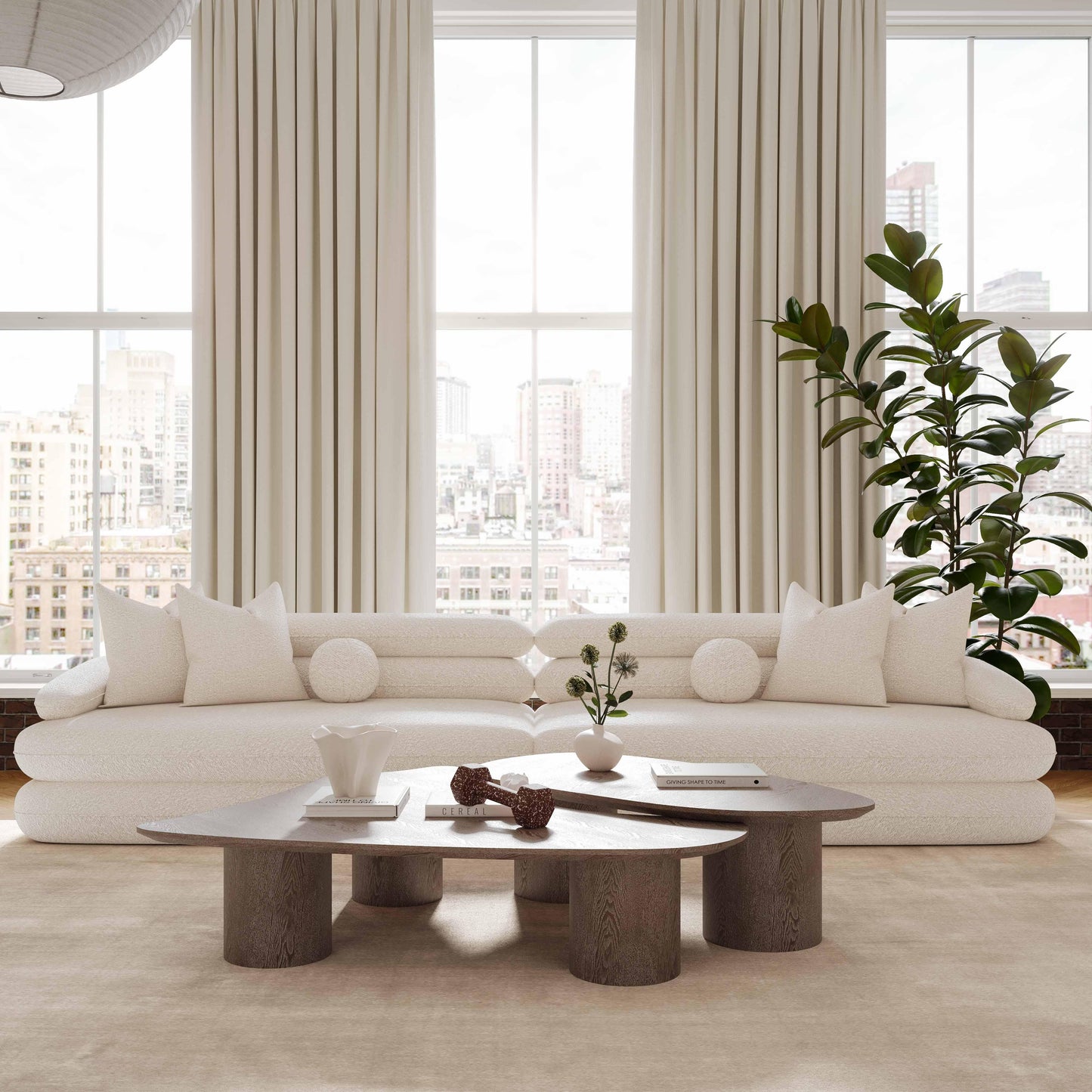 Canapé modulable Niko Cream Boucle