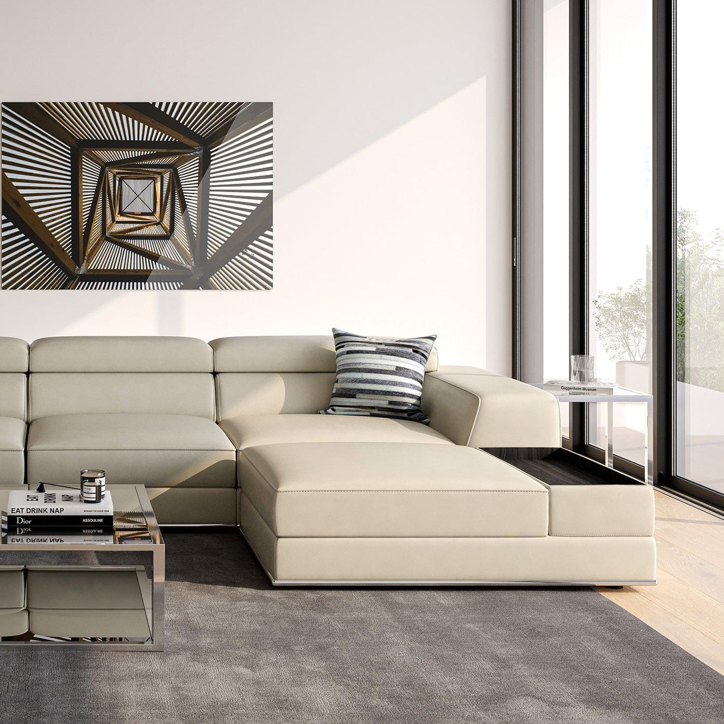 Pouf Amadeo Gris Clair