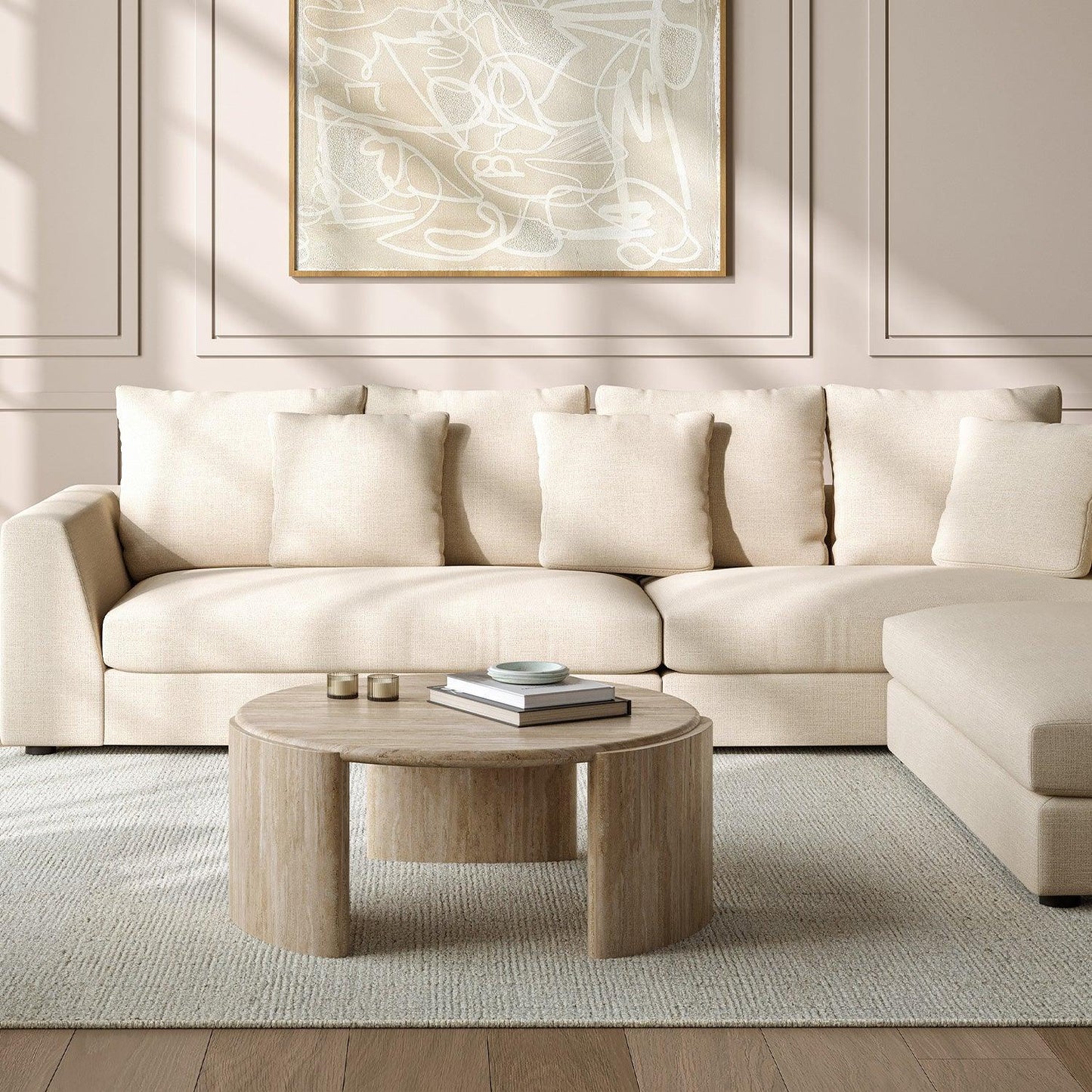 Table basse Terra en travertin