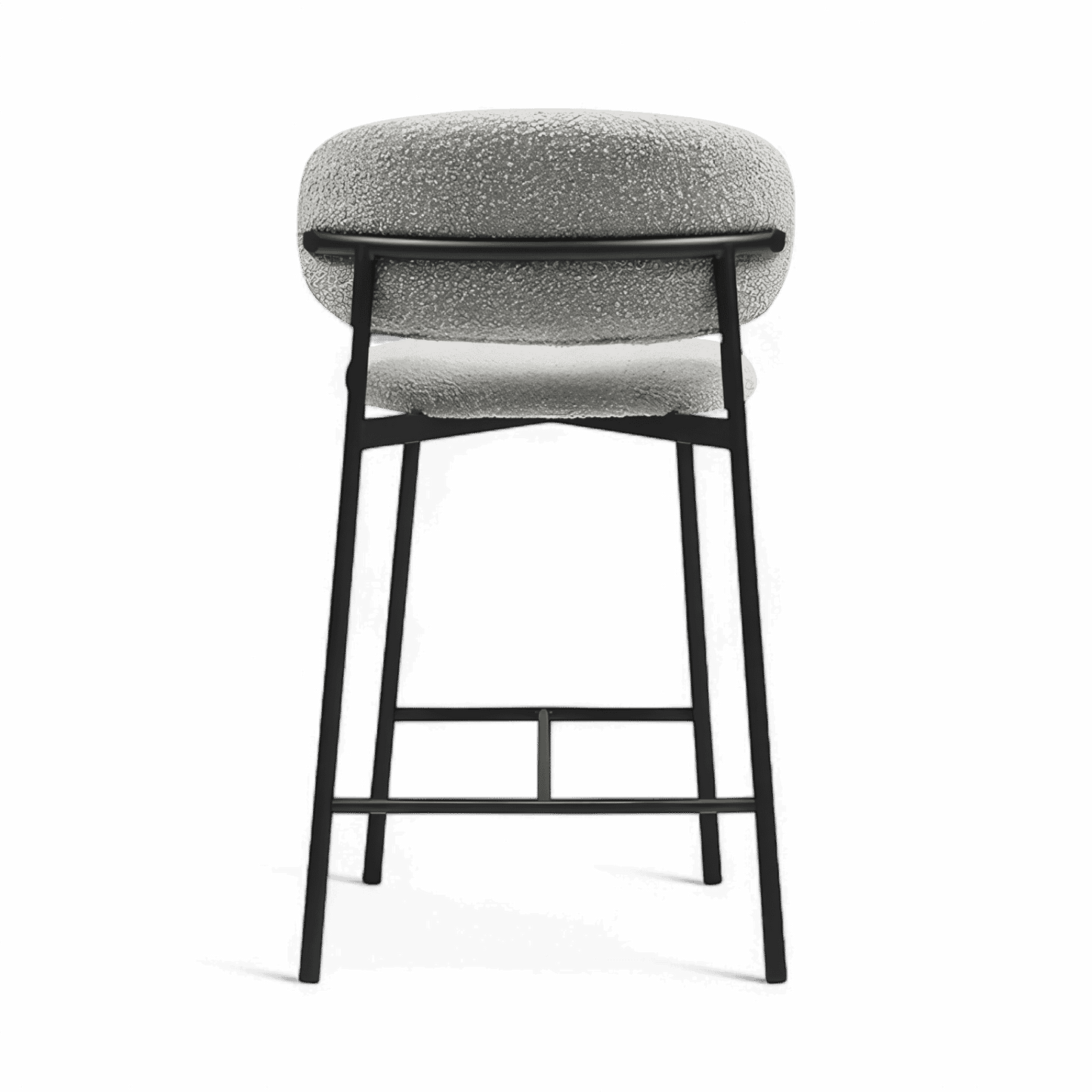 Tabouret de bar Zoya Gris Boucle