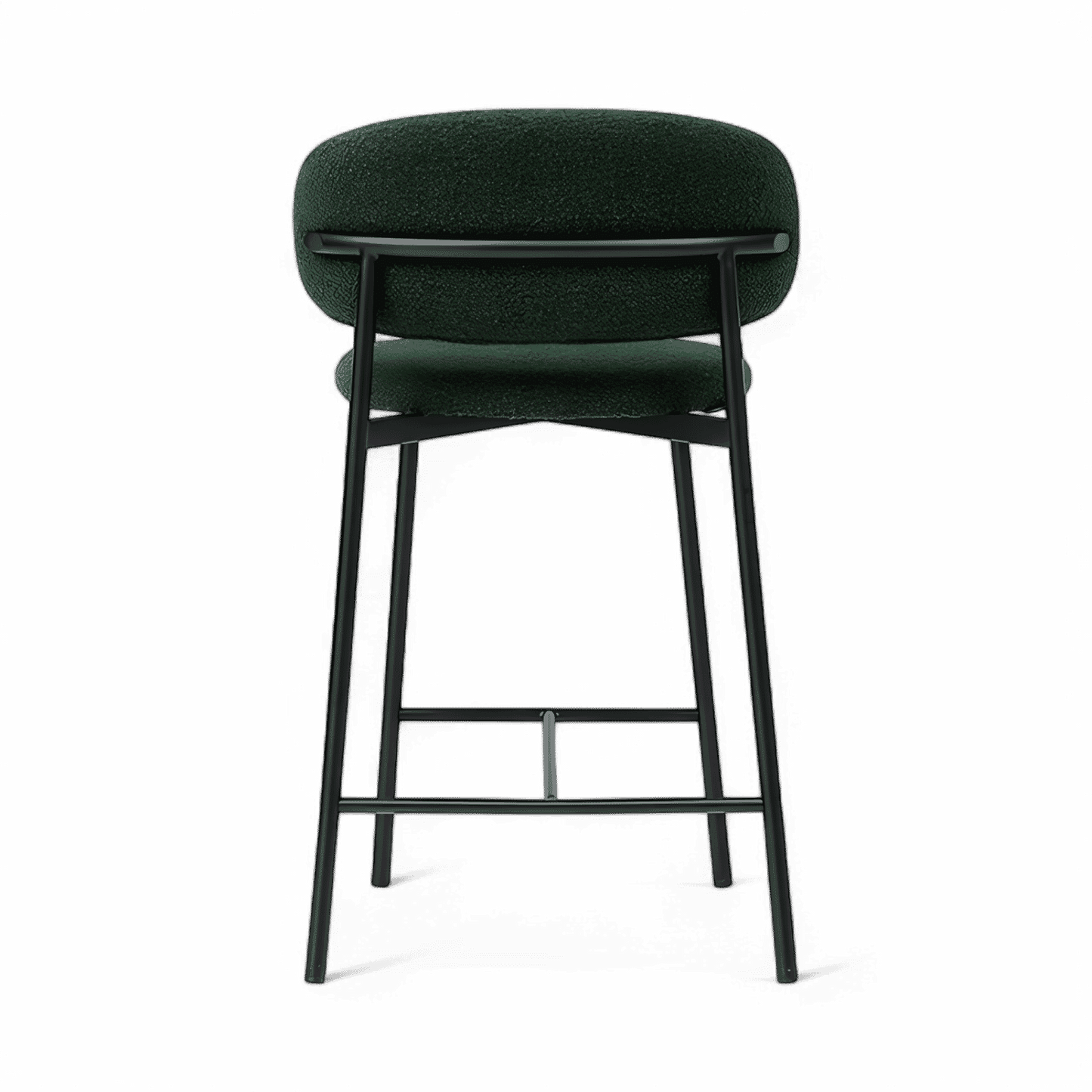 Tabouret de bar Zoya Boucle verte