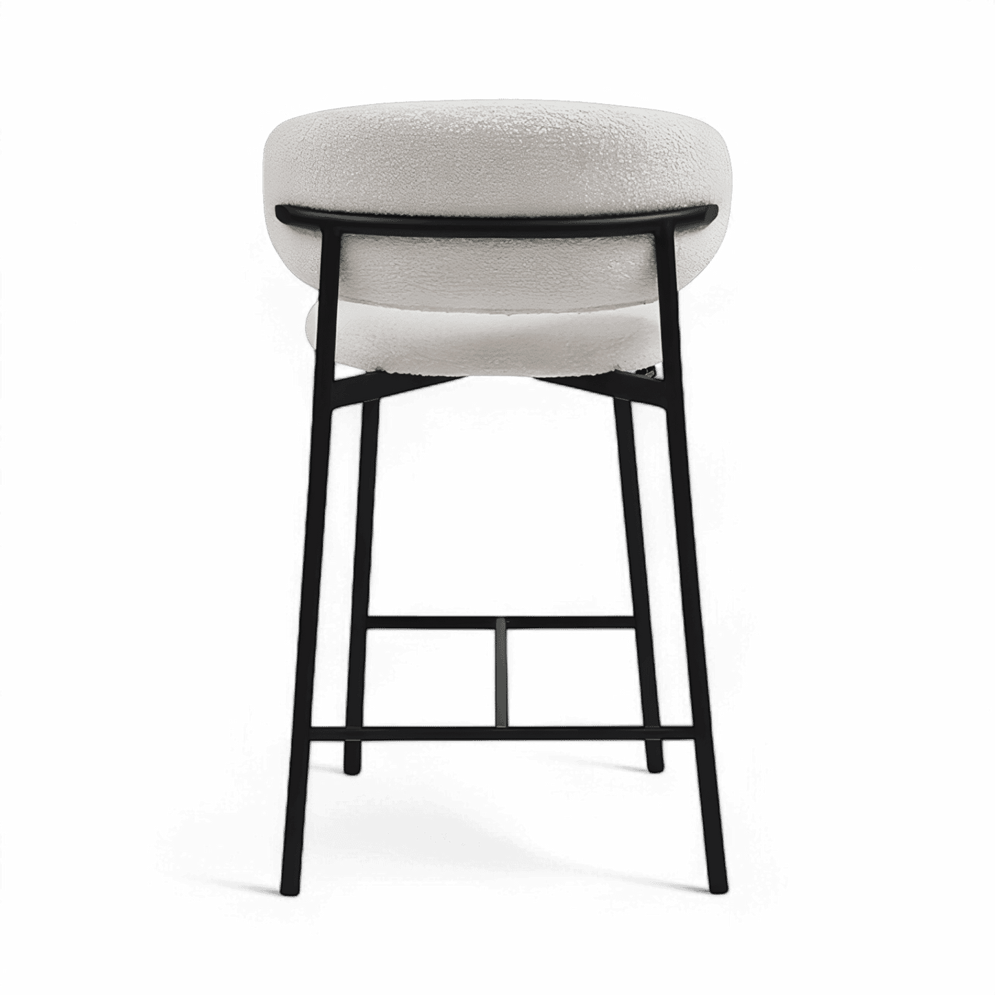 Tabouret de bar Zoya Blanc Boucle
