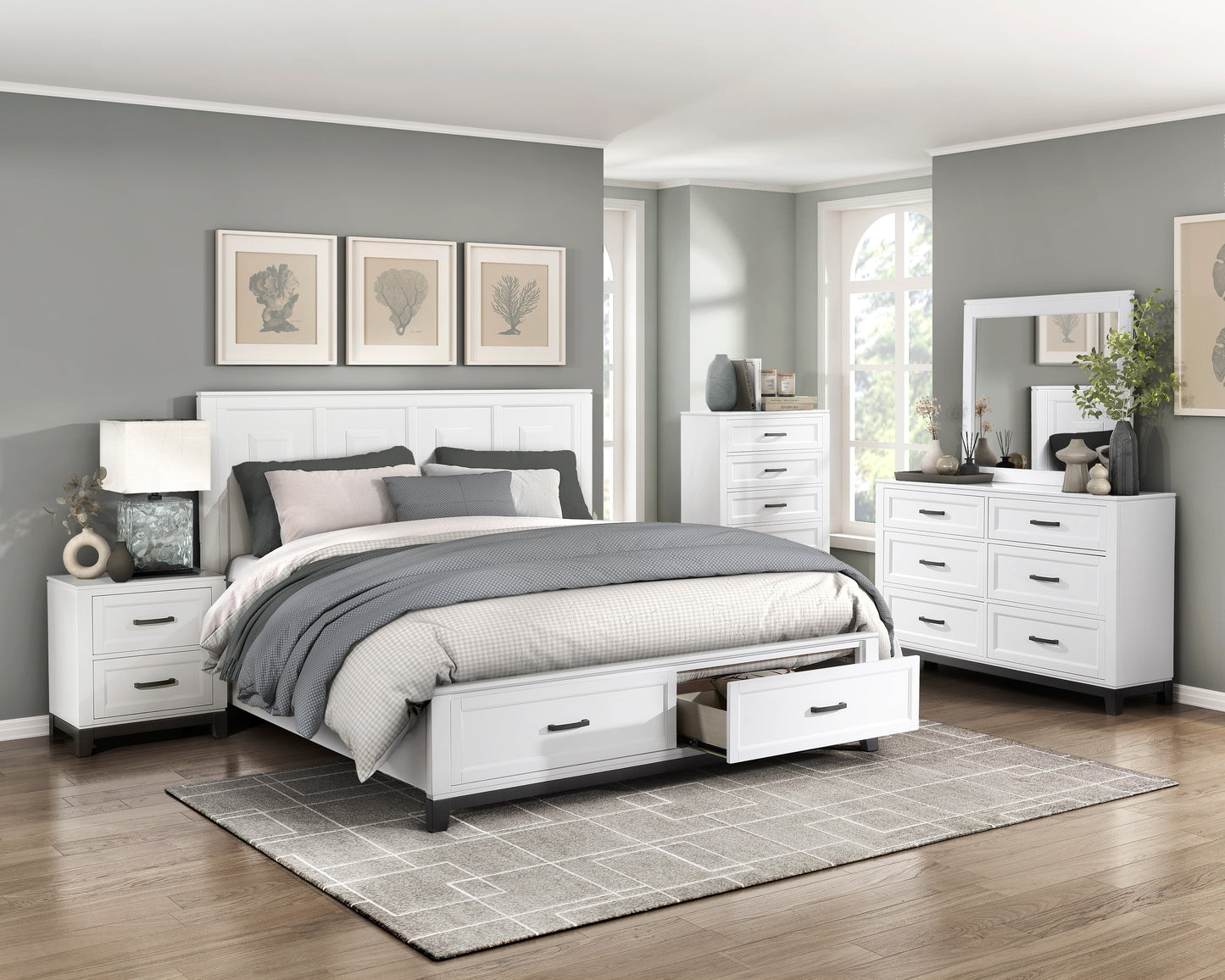 Collection de chambres blanches Garretson