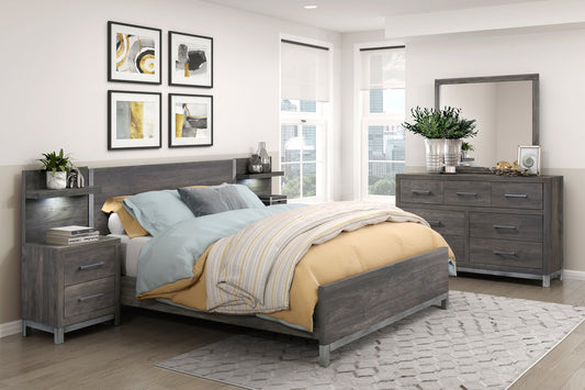Collection de chambre à coucher Zephyr gris foncé