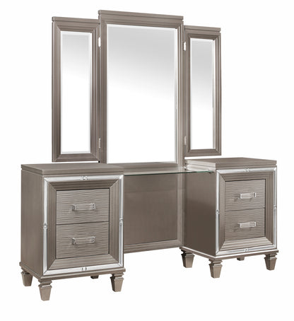 Collection de rangement pour chambre à coucher Tamsin gris argenté