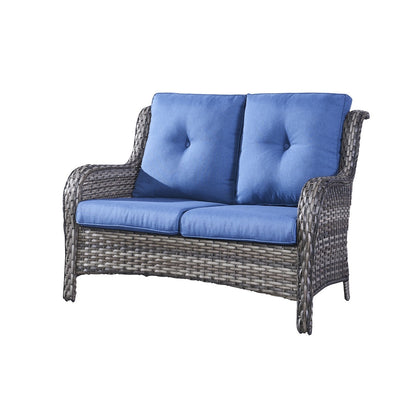 Ensemble de canapés d'extérieur en osier Gymojoy avec causeuse et canapé en rotin