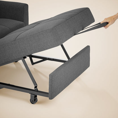 Canapé-lit gigogne 3 en 1, convertible, réglable, pliable et rembourré
