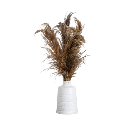 30 Desert Whisper - Pampas naturelles séchées dans un vase en céramique