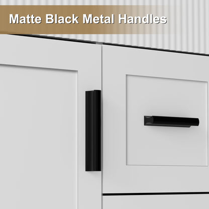 Ensemble de meuble-lavabo Wavy Line 30/36/48 avec lavabo et robinet