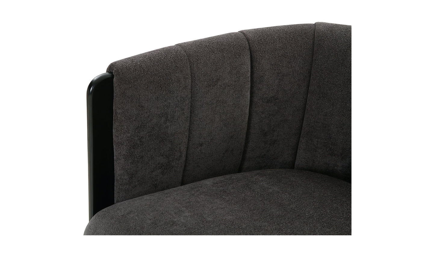 Fauteuil d'appoint Francis gris foncé