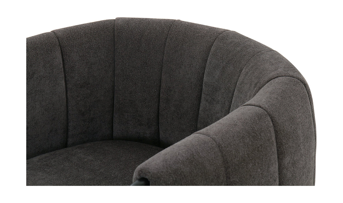 Fauteuil d'appoint Francis gris foncé