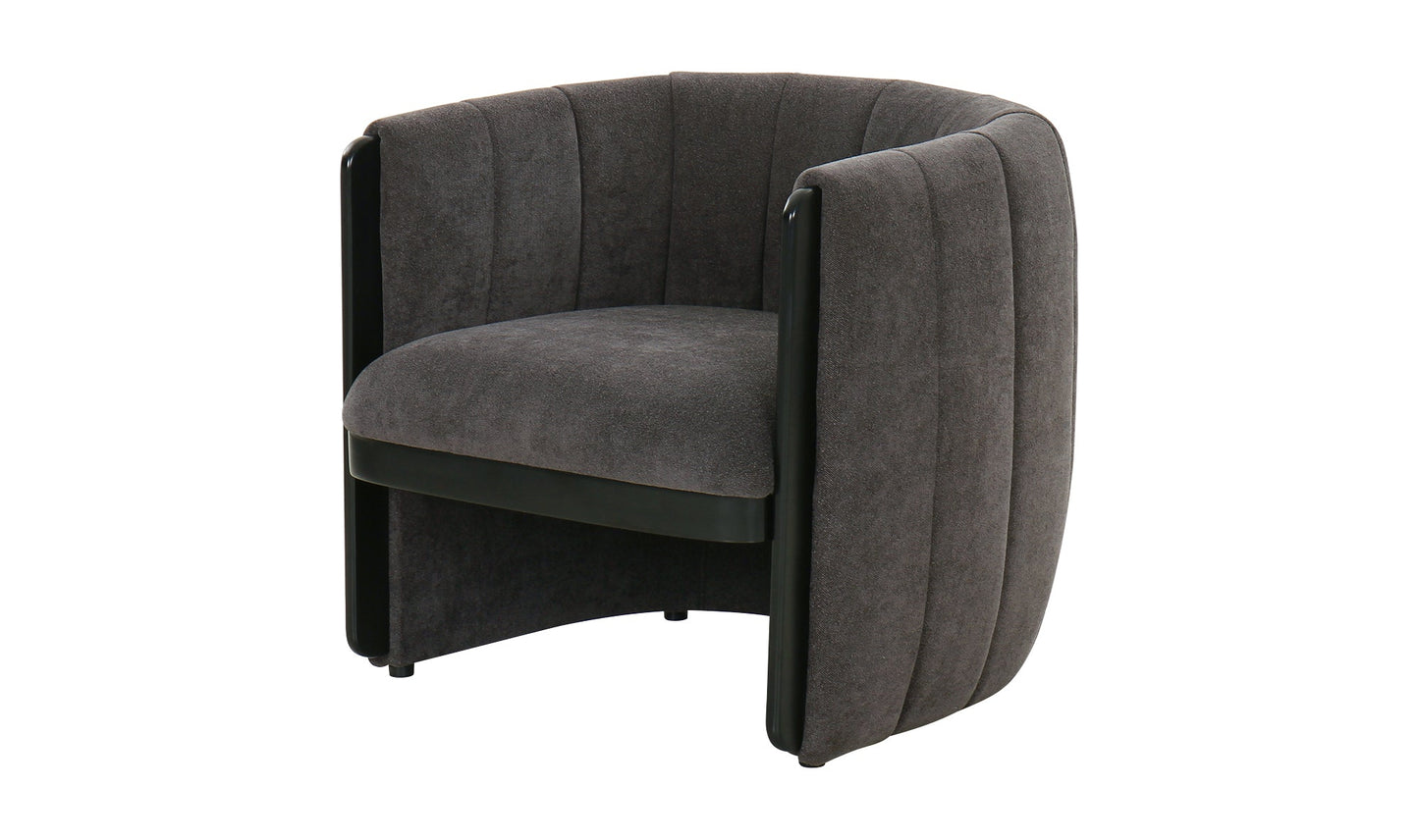 Fauteuil d'appoint Francis gris foncé