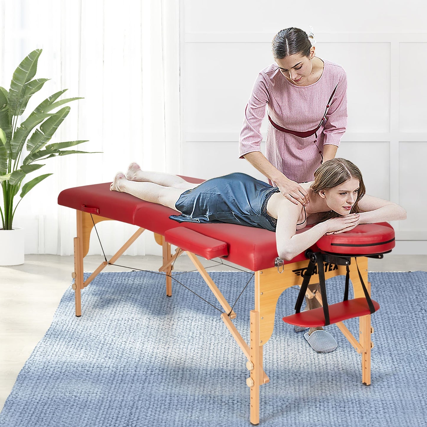 Table de massage portable 84''L réglable pour le visage, le spa et le tatouage avec transport