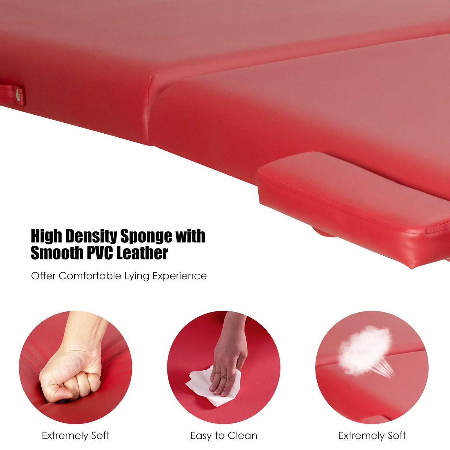 Table de massage portable 84''L réglable pour le visage, le spa et le tatouage avec transport