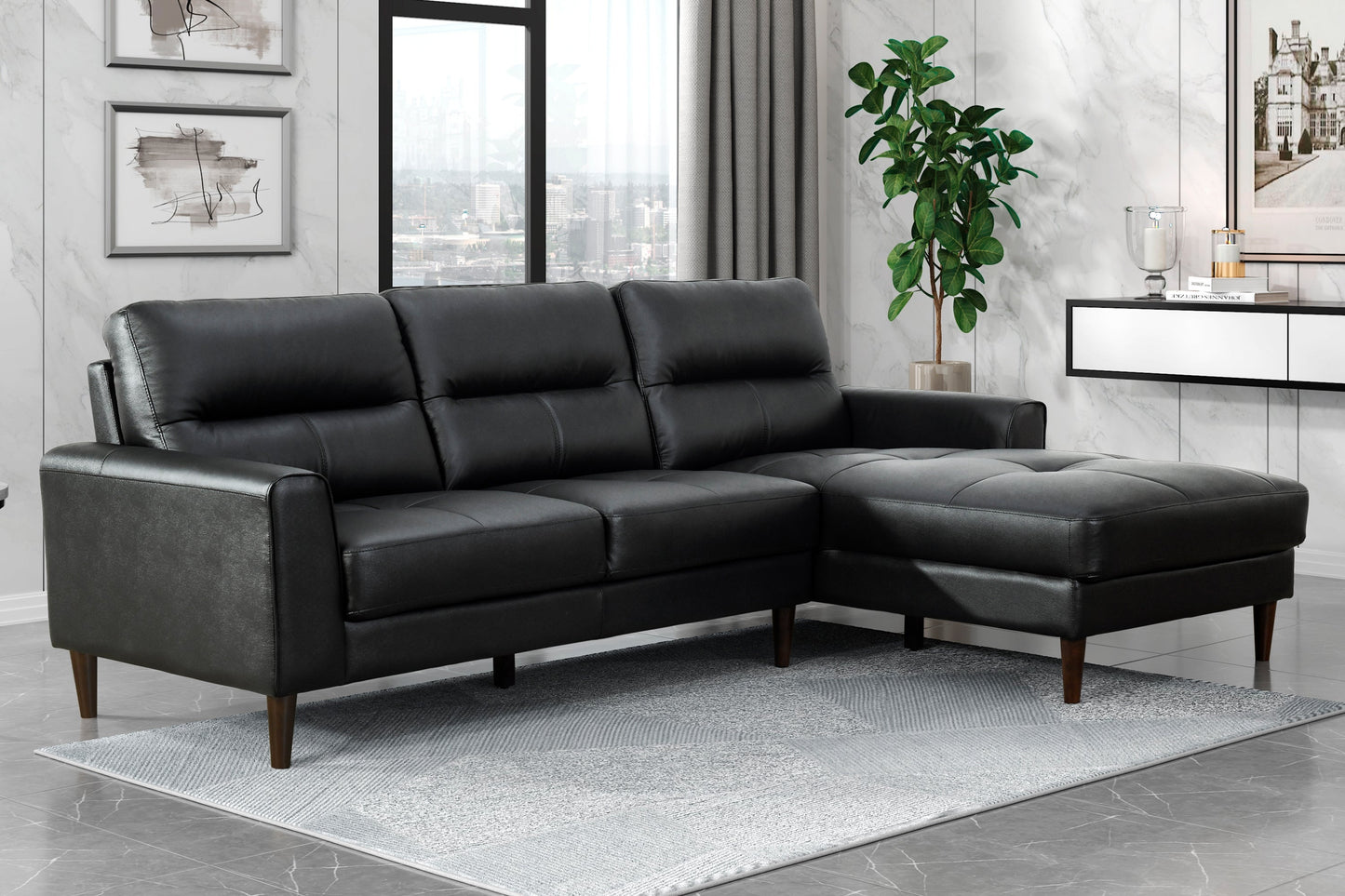 Collection de canapés sectionnels en cuir Lewes
