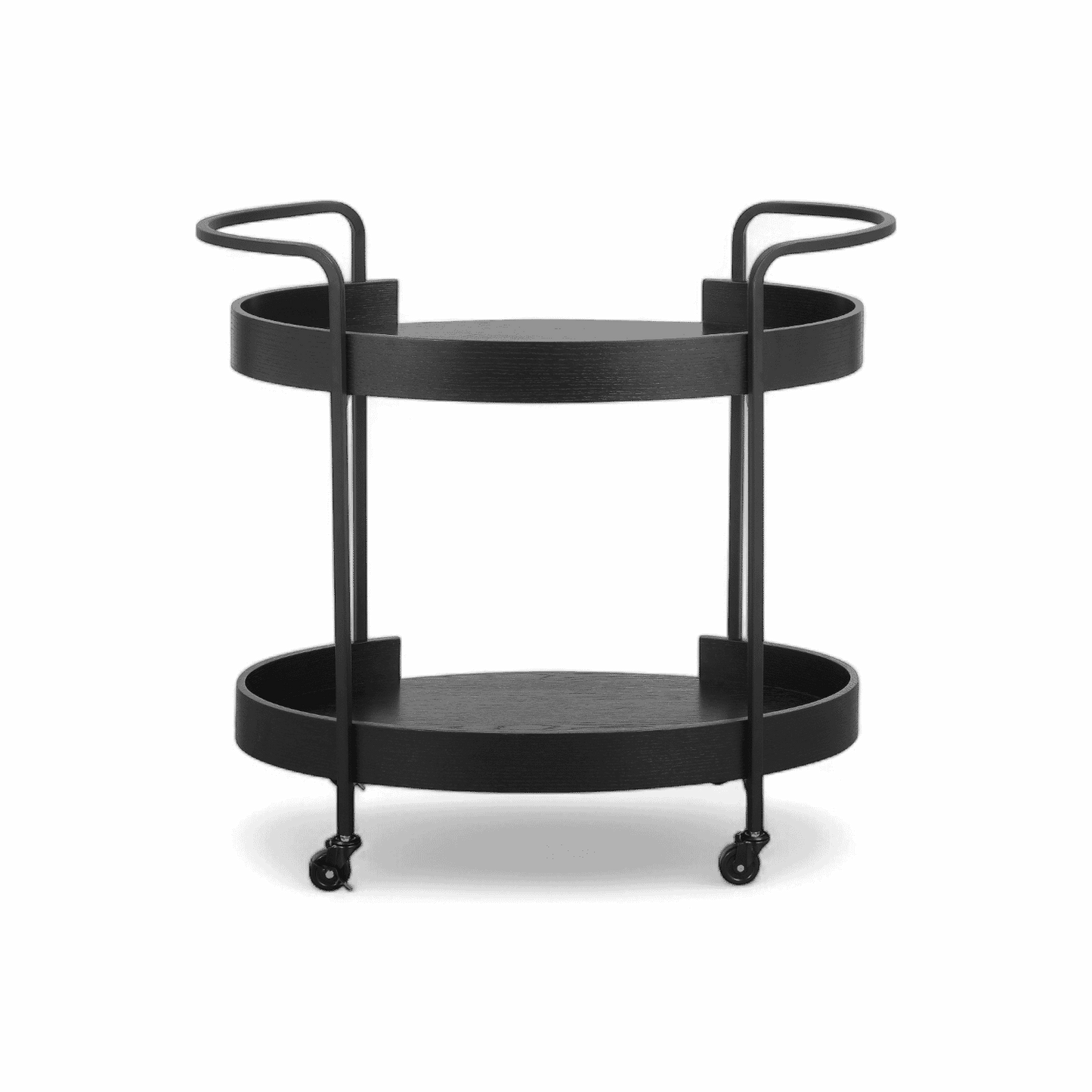 Chariot de bar noir en treillis