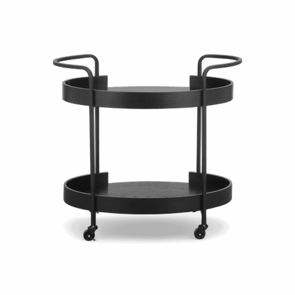 Chariot de bar noir en treillis