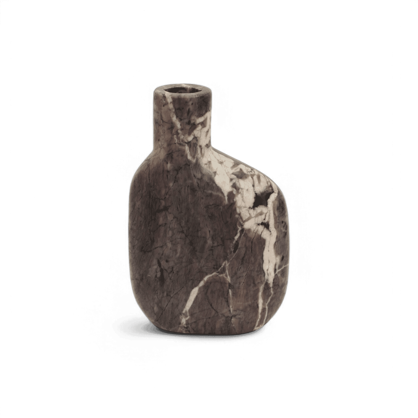 Vase en marbre olive