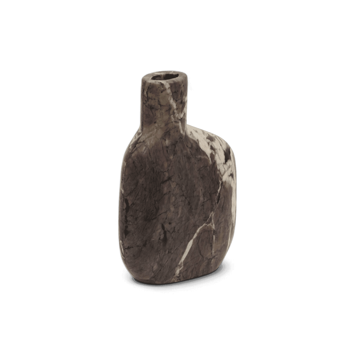 Vase en marbre olive