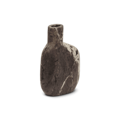Vase en marbre olive