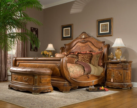 Collection de chambres Cortina en noyer miel