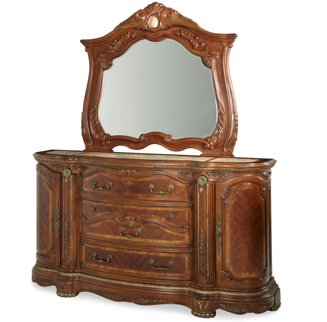Collection de chambres Cortina en noyer miel