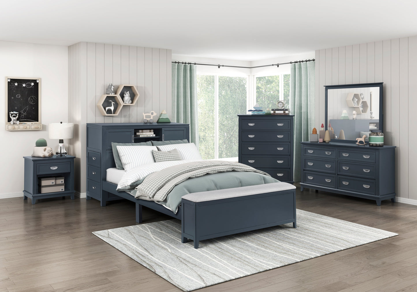 Collection de chambres à coucher Sloane Blue