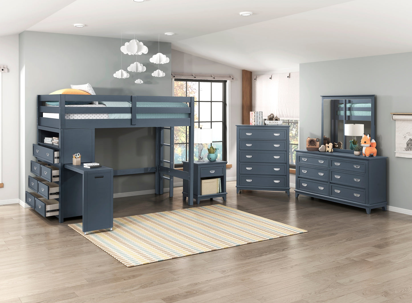 Collection de chambres à coucher Sloane Blue