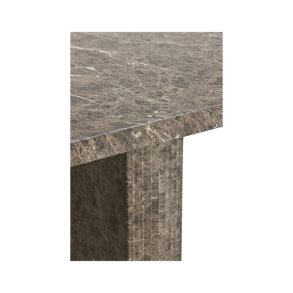 Table à manger Bloom en marbre marron