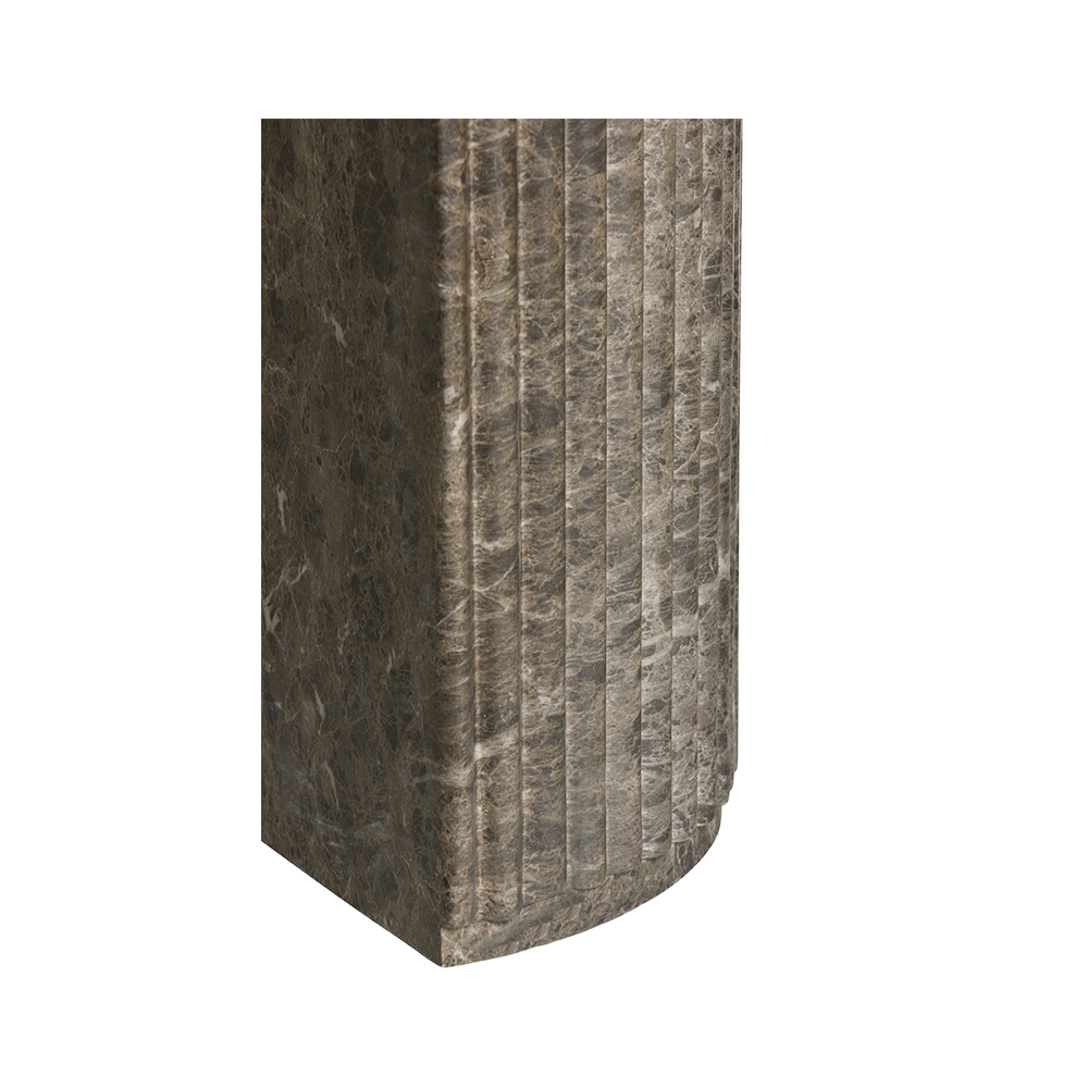 Table à manger Bloom en marbre marron