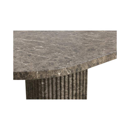 Table à manger Bloom en marbre marron