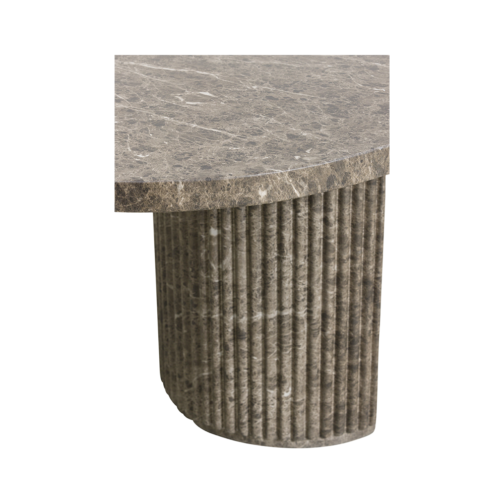 Table à manger Bloom en marbre marron