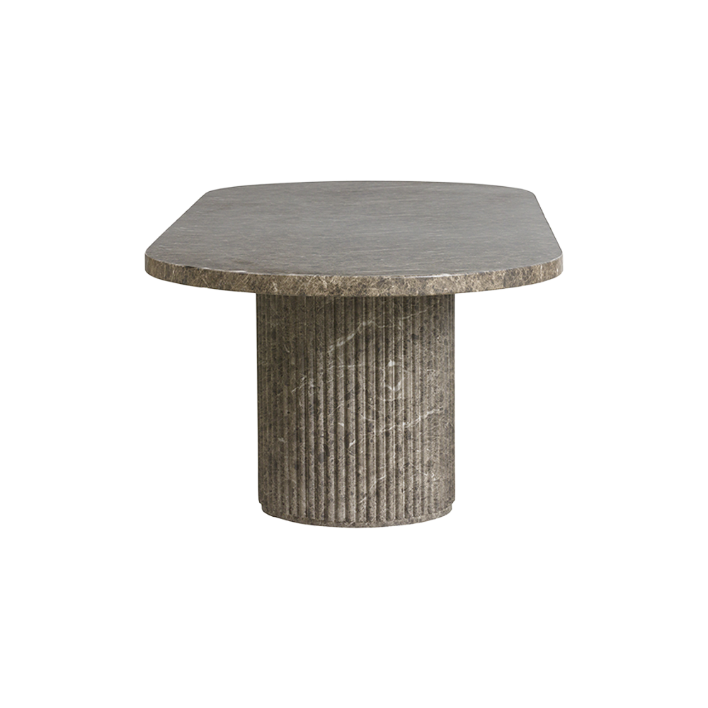 Table à manger Bloom en marbre marron