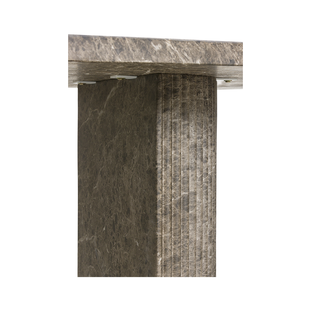 Table à manger Bloom en marbre marron