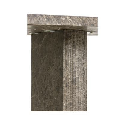 Table à manger Bloom en marbre marron