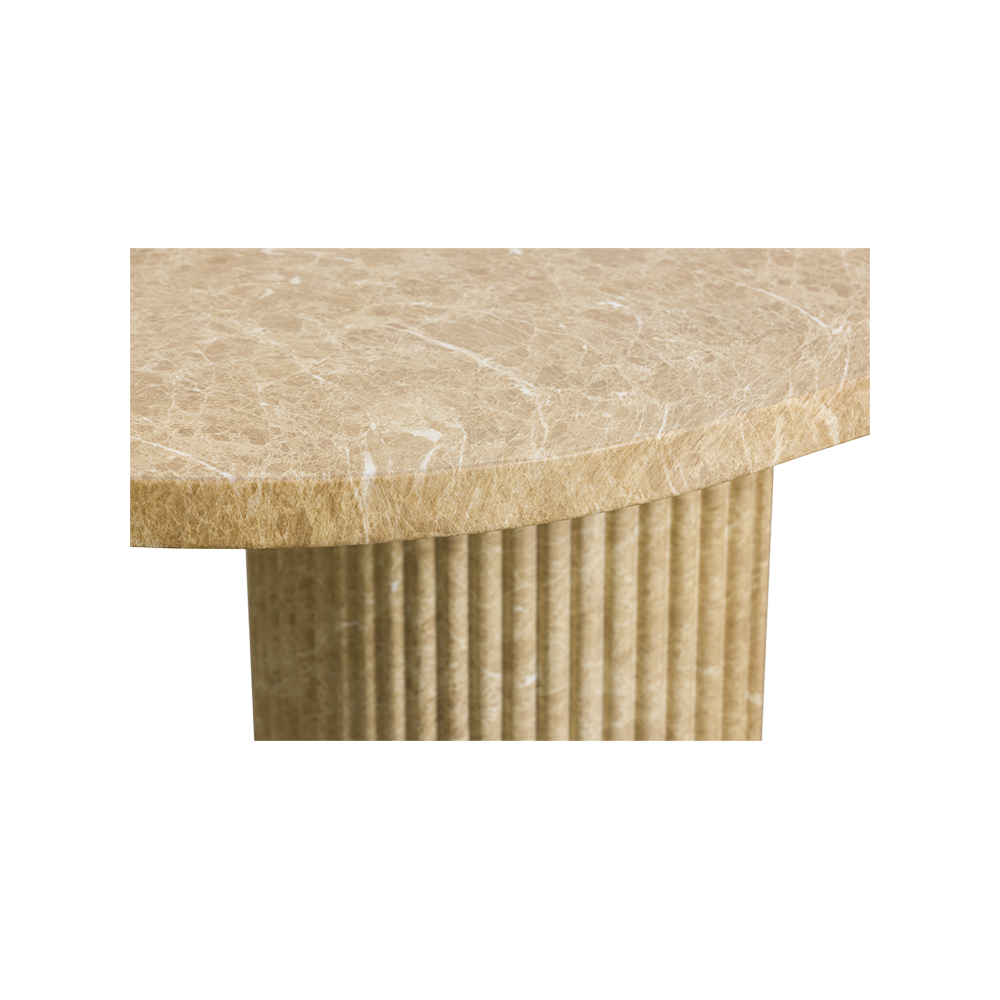 Table à manger Bloom en marbre doré