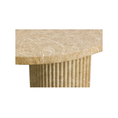 Table à manger Bloom en marbre doré