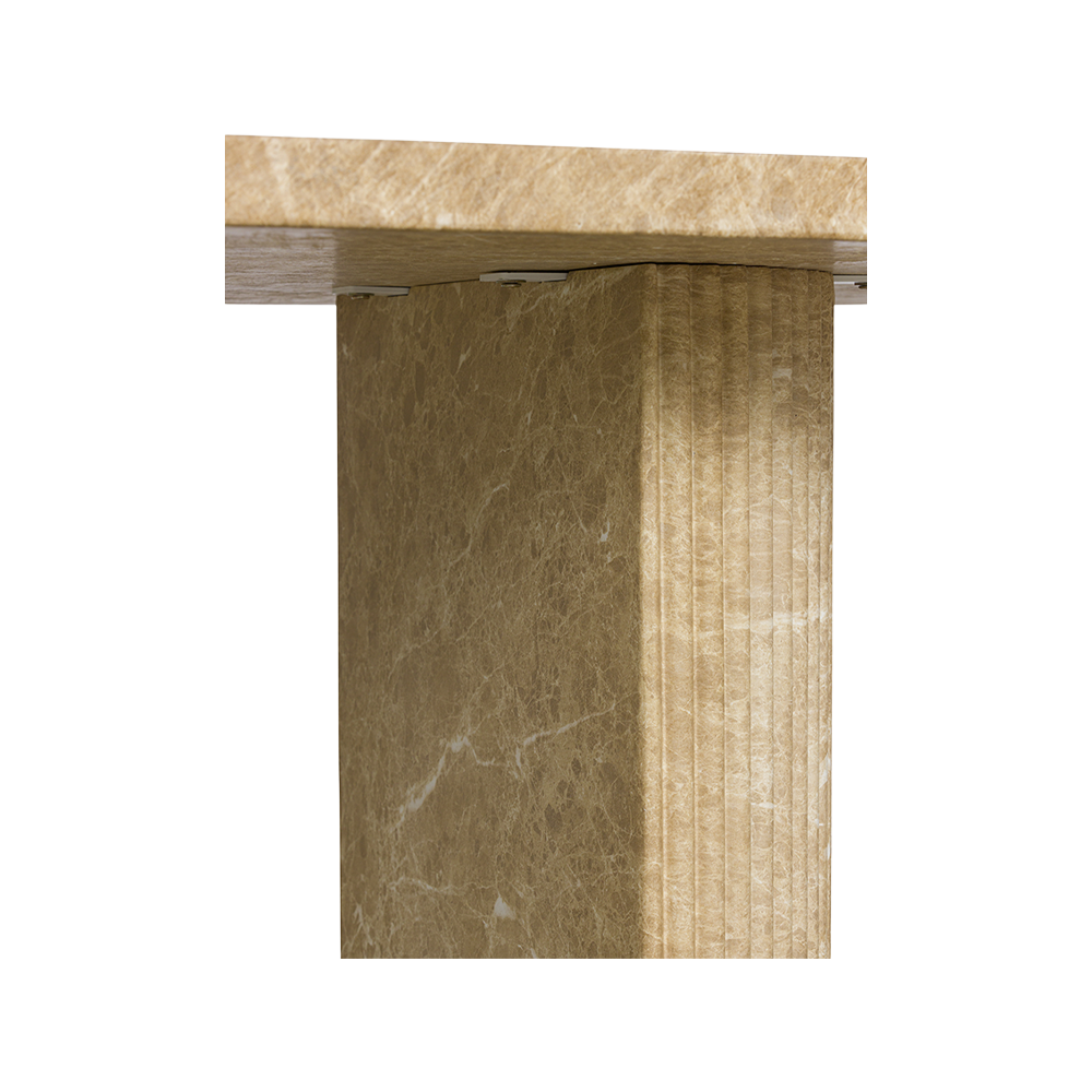 Table à manger Bloom en marbre doré