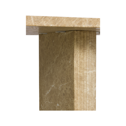 Table à manger Bloom en marbre doré