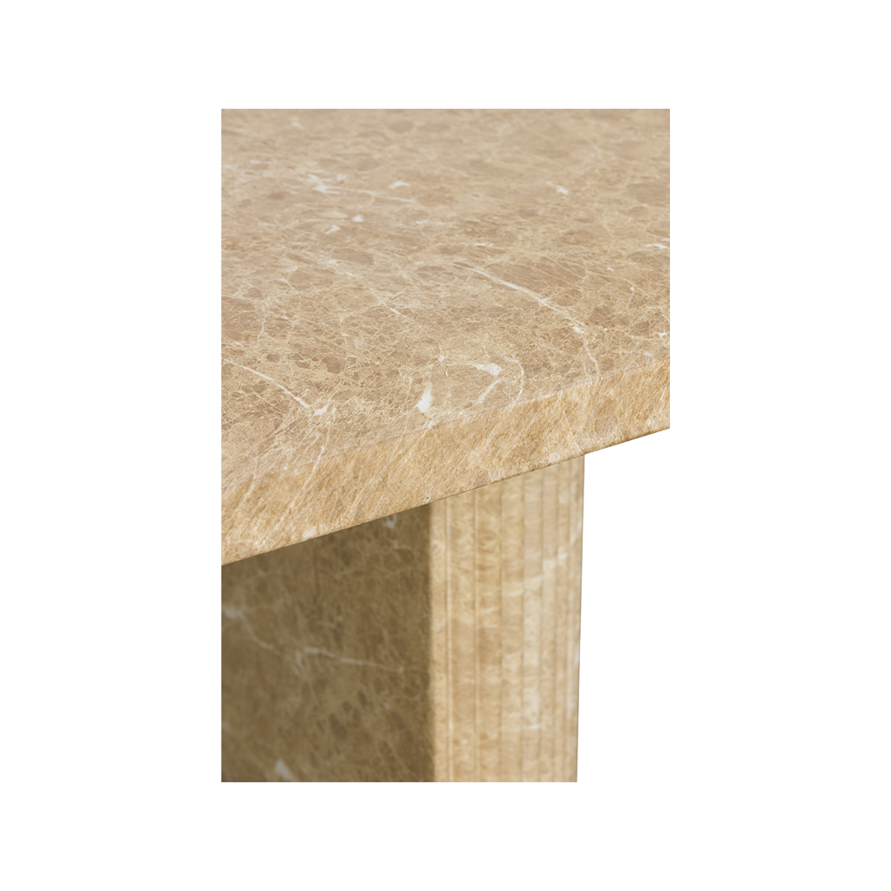 Table à manger Bloom en marbre doré