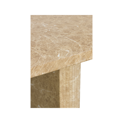 Table à manger Bloom en marbre doré