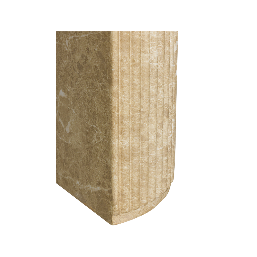 Table à manger Bloom en marbre doré